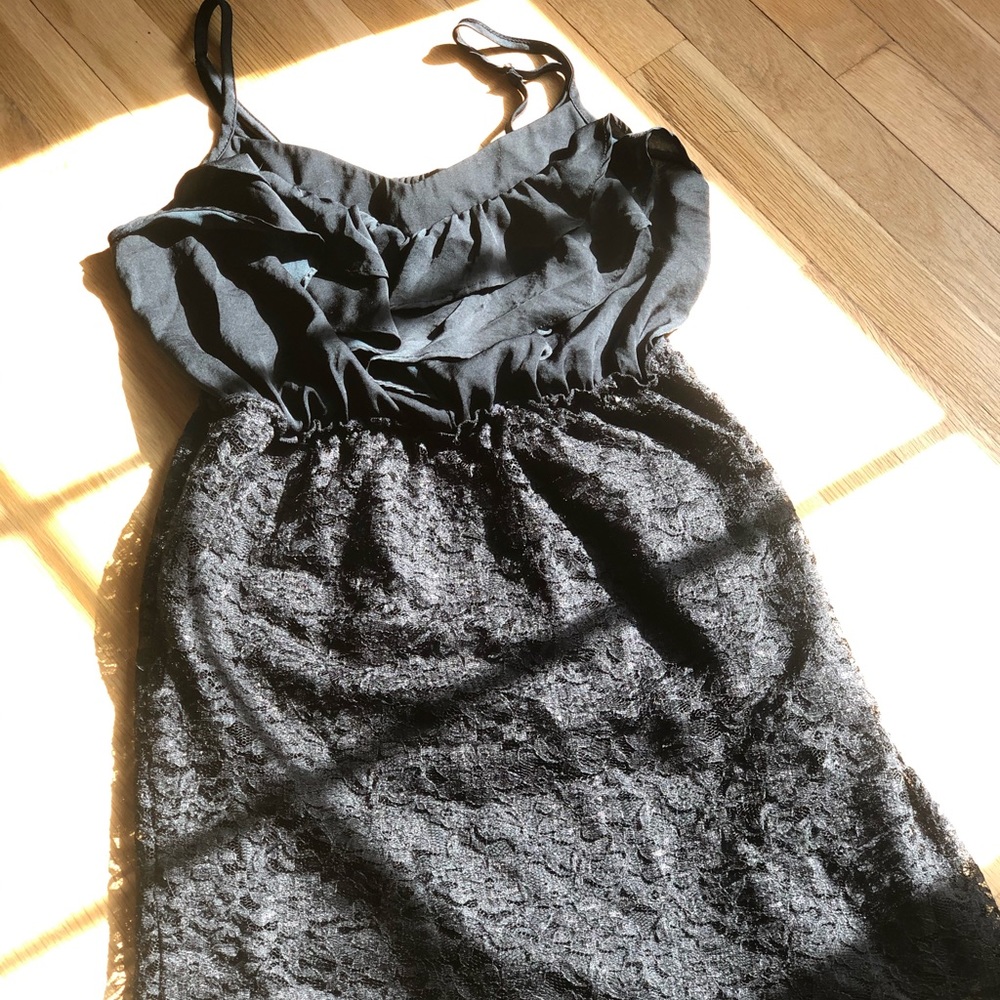 Black lace spring dress